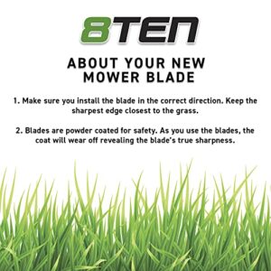 8TEN LawnRAZOR Mower Blade Set for Gravely Promaster 260Z Ariens 60 inch Deck 09081200 03253900 09246600 (High-Lift)