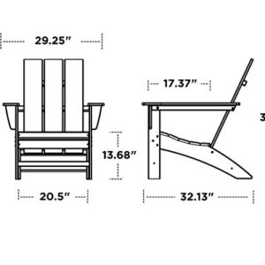 Modern Adirondack Chair (Slate Grey)