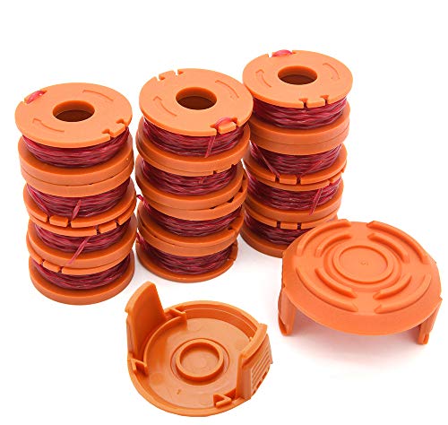 WA0010 Replacement Trimmer Spool, Edger Spool Compatible with Worx Trimmer String, Weed Eater String WG180 Spool Refills 10ft 0.065 Inch Trimmer Line, GT Spools, WA0004 Spool, Weed Wacker Parts