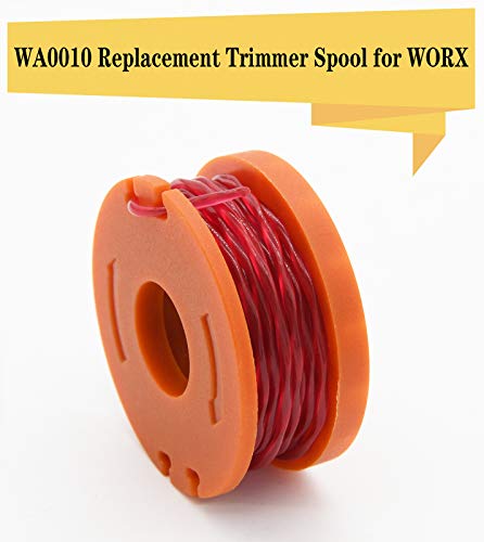 WA0010 Replacement Trimmer Spool, Edger Spool Compatible with Worx Trimmer String, Weed Eater String WG180 Spool Refills 10ft 0.065 Inch Trimmer Line, GT Spools, WA0004 Spool, Weed Wacker Parts