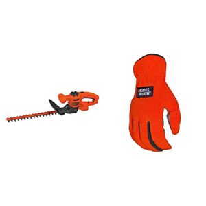 black+decker hedge trimmer with easy-fit all purpose glove (beht100 & bd505l)