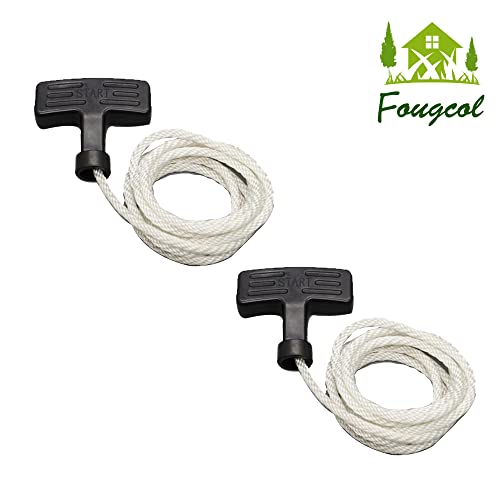 Fougcol 2 Set Pull Cord 3.9 ft with Recoil Starter Handle for Honda GX160 GX200 GX240 GX270 GX340 GX390 Pull Starter