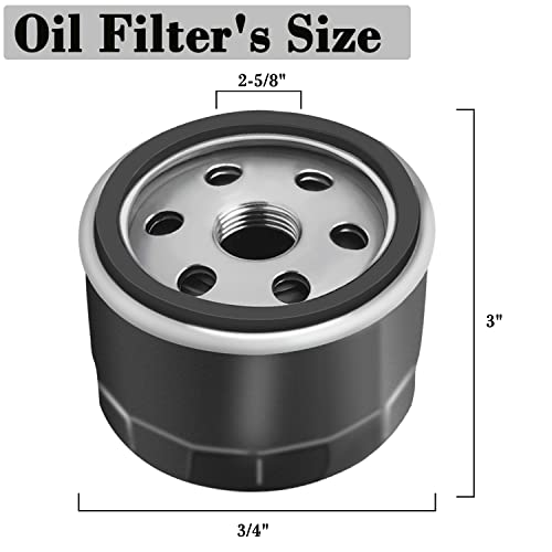 12 050 01-S Oil Filter Replacement for Kohler Engine Lawn Mower Tractor,  Cub Cadet, Craftsman, Troy Bilt, Toro, Gravely, Part No. - 12 050 01-S1, KH-12-050-01, 12-050-08, KH-12-050-08 1 Pack