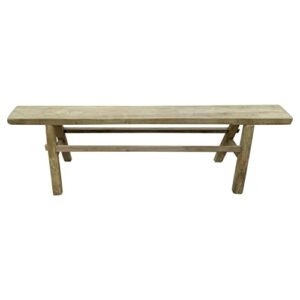 artissance rectangle weathered natural wood vintage country board furniture (size & color vary) bench (indoor-outdoor)