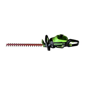 greenwork pro 60-volt max 26-in dual cordless electric hedge trimmer (bare tool only, battery and charger not included)