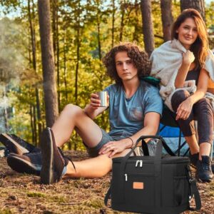 MOYAQI Large Soft Sided Picnic Cooler Bag 20L Insulated Leak Proof for 30 Cans of Beverage or Beer Storage, Collapsible Cooler Lunch Bag for Camping, Lunch, Beach, Picnic, Road Trips, Shopping, Travel