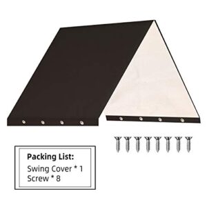 Heavy Duty Swing Set Canopy,Kids Playground Roof Canopy Cover,Wooden Swing Sets Cover For Backyard,Outdoor Replacement Sunshade Cover Black 52“ x 90” Inch,Playest Canopy Replacement 52“ x 90” Inch