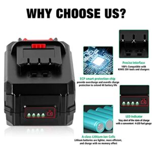 DSANKE 20V 6.0Ah Lithium-Ion Battery Replace for KIMO 20V Battery, Compatible with KIMO 20V Drill Driver, Leaf Blower, Angle Grinder, Reciprocating Saw, Oscillating Tool, Brad Nailer,Fast Charge