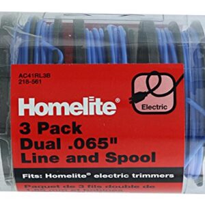 Homelite Genuine OEM AC41RL3 Autofeed Dual .065” Replacement Line and Spool Pack for Homelite Electric String Trimmers (3 Pack)