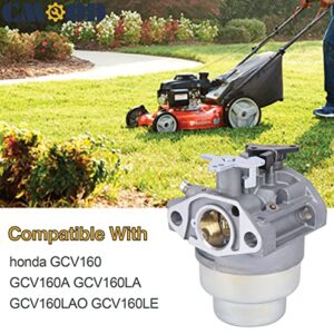 GCV160 Carburetor Compatible With Honda HRT216 GCV160A HRR216 HRS216 HRB216 HRZ216 GCV160LA GCV160LE GCV160LAO Carburetor Lawn Mower Pressure Washer Engine Replace 16100-Z0L-023 16100-Z0L-853