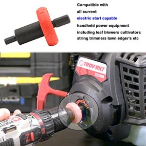 Electric Engine Drill Bit Adapter,Compatible with All Electric Start Capable Handheld Power Equipment Including String Trimmers,Leaf Blowers,Cultivators