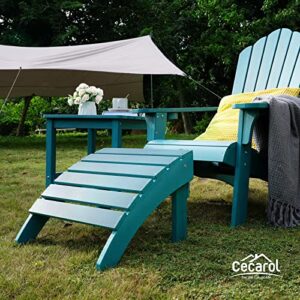 Cecarol Folding Adirondack Ottoman for Adirondack Chair, Folding Easily Adirondack Footstool Without Assembly, Ottoman for Outdoor Porch, Yard, Garden, Blue-ACO01