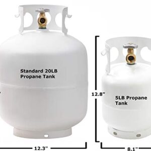 Flame King YSN011 11 Pound Steel Propane Tank Cylinder With Type 1 Overflow Protection Device Valve, Great For Camping, Fire Pits, Heaters, Grills, Overlanding