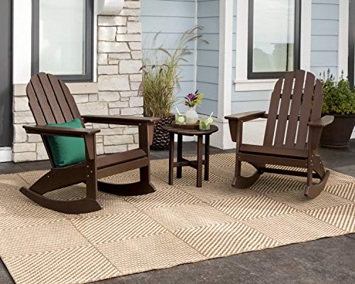 POLYWOOD Vineyard 3-Piece Adirondack Rocking Chair Set with Side Table