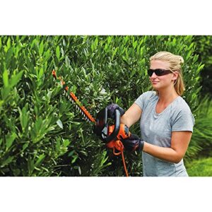 BLACK+DECKER Hedge Trimmer with Easy-Fit All Purpose Glove (BEHT200 & BD505L)