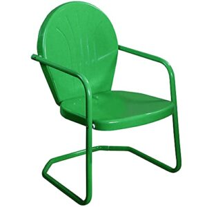northlight 34-inch outdoor retro tulip armchair, green