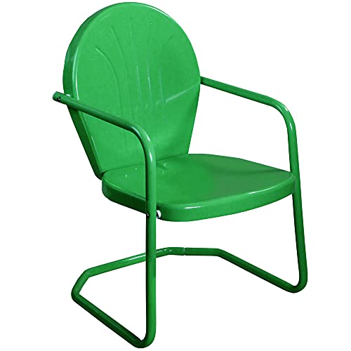 Northlight 34-Inch Outdoor Retro Tulip Armchair, Green