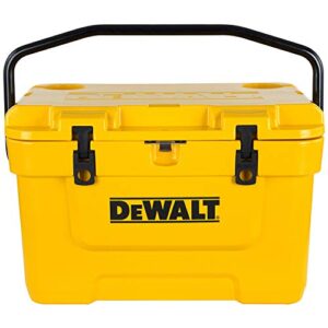 dewalt 25 qt roto molded cooler, heavy duty ice chest for camping, sports & outdoor activities