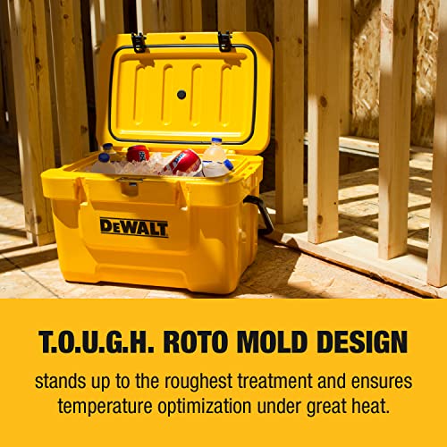 DEWALT 25 Qt Roto Molded Cooler, Heavy Duty Ice Chest for Camping, Sports & Outdoor Activities