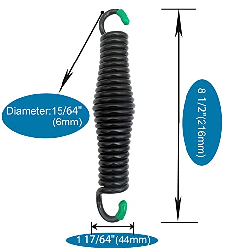 BLASCOOL Porch Swing Springs Heavy Duty - 600Lbs Black Hammock Chair Spring,Hanger Ceiling Mount Spring(One Piece 600Lbs)