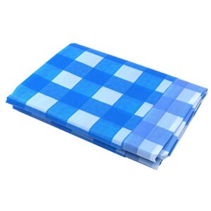 dnyta plastic table cloths for parties disposable 70.8×70.8 inch birthdays picnic table cover blue gingham checkered plastic tablecloths