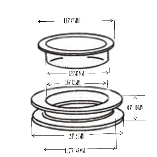 TUNAMAQU Umbrella Hole Ring Plug Set, Table hole cover, Umbrella table ring, for Tempered Glass Outdoors Table (Pack of 2)