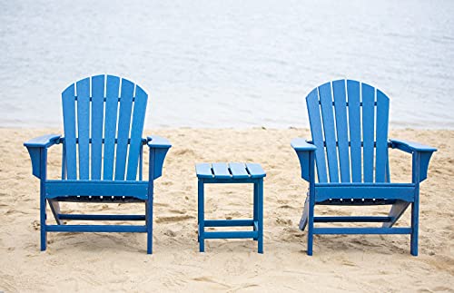 LuXeo LUX-1518-NAVY2T Hampton Adirondack 3-Piece Set, Navy