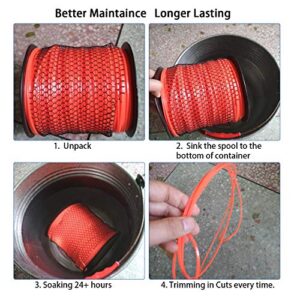 A ANLEOLIFE 5-Pound Commercial Square .095-Inch-by-1280-ft String Trimmer Line in Spool,with Bonus Line Cutter, Orange