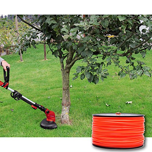 A ANLEOLIFE 5-Pound Commercial Square .095-Inch-by-1280-ft String Trimmer Line in Spool,with Bonus Line Cutter, Orange