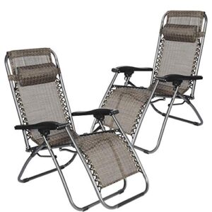 livebest set of 2 adjustable zero gravity chair patio lounge chairs folding recliner outdoor pool yard beach