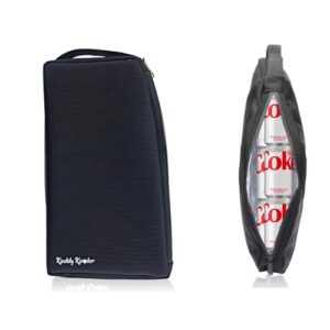 kaddy kooler golf cooler bag is custom designed to fit 9 cans or two wine bottles for all your beverage storage needs. this portable cooler bag is lightweight and insulated to keep your beverages cold