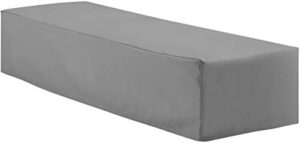 crosley furniture co7506-gy heavy-gauge reinforced vinyl outdoor chaise lounge cover, gray