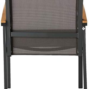 Christopher Knight Home Emma Outdoor Mesh and Aluminum Frame Dining Chair (Set of 2), Gray