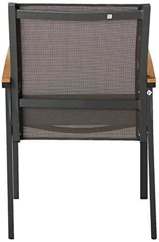 Christopher Knight Home Emma Outdoor Mesh and Aluminum Frame Dining Chair (Set of 2), Gray