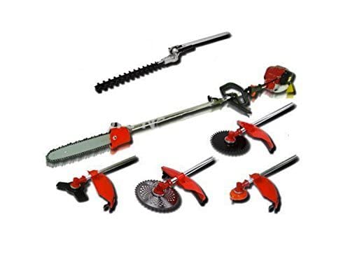 52cc Brush Cutter 6 in 1 Pole Saw Hedge Trimmer Weed Wacker Eater Garden Yard Tool