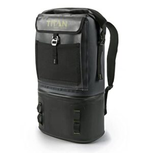 titan deep freeze welded coolers and welded backpacks, leak proof, microban protection, and multi-day ice retention