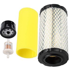 Kizut 793569 691035 492932 Air Filter Fuel Filter for Briggs and Stratton 793685 696854 GY21055 JD MIU11511 AM125424 Rotary 12673 Lawn Mower Replacement Kit