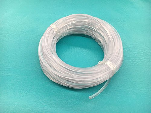 KOMORAX 50 Ft Long .25 Inch Solid Vinyl Sling Spline Awning Cord Chair Lounge Replacement Outdoor Patio Lawn Garden Pool Furniture Clear