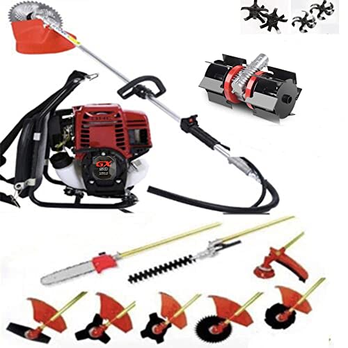 GX50 Backpack 12 in 1 Brush Cutter Weed Eater Lawn Mower Hedge Trimmer Home Yard