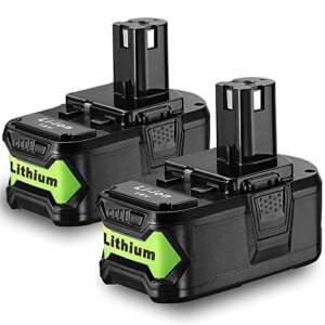 bonacell 2pack 6.5ah replacement for ryobi 18v battery compatible with ryobi one+ 18 volt lithium battery p108 p102 p103 p104 p105 p107 p109 p190 p122 cordless power tools