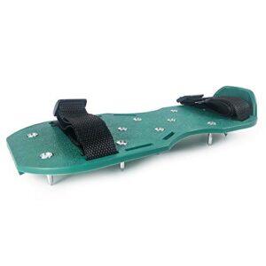 qwork gunite spiked shoes with 3/4” short spikes perfect for epoxy floor, overlays, cover installation, green color (pair)