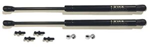 2 truck upfitters 12″ gas props (12.2″ ext, 7.5″ comp, 40 lbs ea) for are snugtop leer camper doors & only aluminum weatherguard only toolboxes. measurement req’d! incl 4 ball mounts!