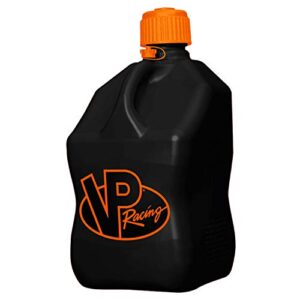 VP Racing Fuels 3852 + 3044B 5-Gallon Square Motorsport Utility Can Black & Orange with 14 Inch Standard Hose