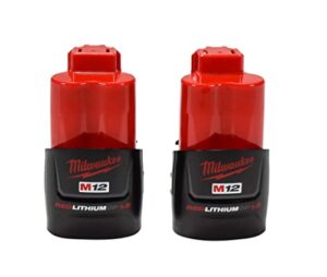 milwaukee 48-11-2411 m12 12v 1.5 ah lithium-ion battery – 2 pack