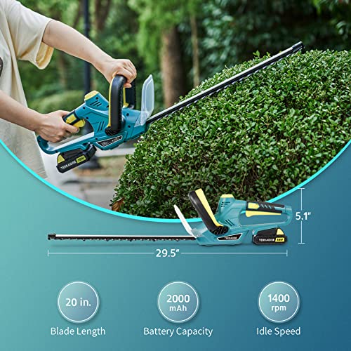 TERRADISE 2-Pack Mini Ozone Generator with 20" Cordless Hedge Trimmer