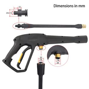 High Pressure Water Spray Gun Wand Jet Nozzle Tips, Power Washer Water Gun Compatible with Some of Greenworks Karcher Ryobi Homelite Powerstroke Electric Pressure Washer Max 1900 PSI