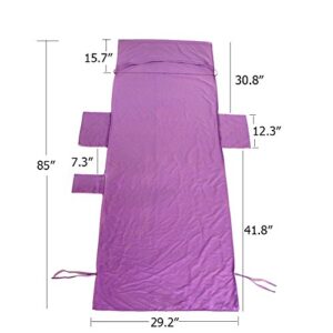 VOCOOL Beach Chair Cover Lounge Chair Cover Microfiber Soft Pool Lounge Chair Cover with Pockets Beach Chair Towel for Summer Holidays Sunbathing Garden Patio Sun Lounger, 85 x 30 inch, Purple