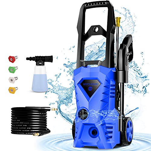 WHOLESUN WS 3000 Electric Pressure Washer, 1.58GPM 1600W High Power Washer Machine with Spray Gun & 4 Nozzles for Cars, Homes, Driveways, Patios