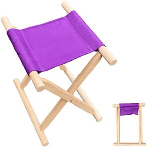 Japanese Traditional Chair Folding Stool Outdoor Indoor Shrine Kosho Stool Purple