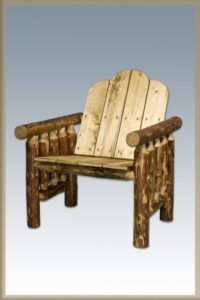 log furniture – deck chair